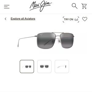 Maui Jim Silver Aeko Sunglasses